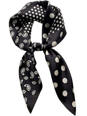 Pure Mulberry Cashew Dot Silk Square Scarf Women Soft Head Neck Scarf Gift Pack